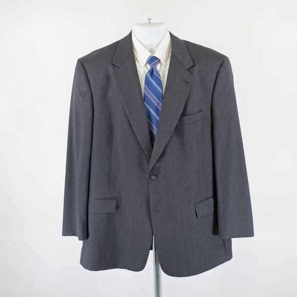 Hart Schaffner‎ Marx Gold Trumpeter Nordstrom Gray Wool 2 Button Blazer 44R - Picture 4 of 12